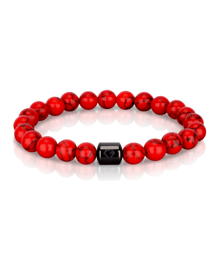 cascary armband chic limited 01 50 red marbling cy cab 015 CASCARY Armband chic - Red Howlith - LIMITED 01-50/50