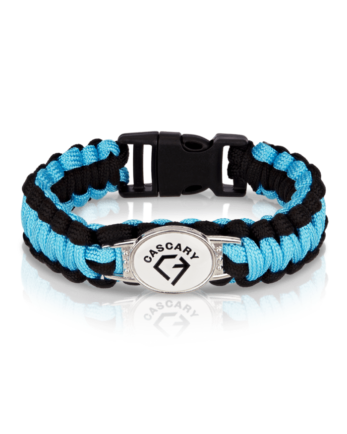 cascary armband heavy lightblue black limited 21cm cy hab 002 CASCARY Armband heavy - Lightblue-Black - LIMITED 01-50/50