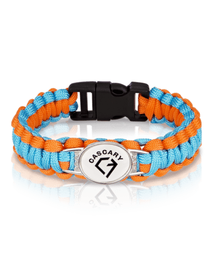 CASCARY Armband heavy - Lightblue-Orange - LIMITED 01-50/50