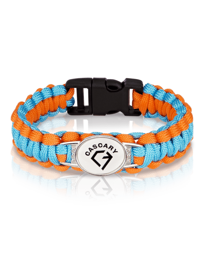 cascary armband heavy lightblue orange limited 21cm cy hab 003 CASCARY Armband heavy - Lightblue-Orange - LIMITED 01-50/50