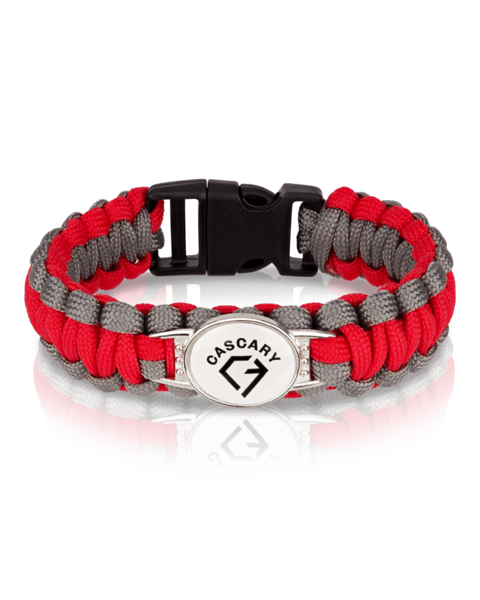 cascary armband heavy red gray limited 21cm cy hab 017 CASCARY Armband heavy - Red-Gray - LIMITED 01-50/50