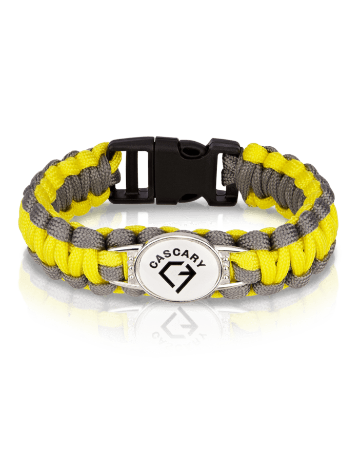cascary armband heavy yellow gray limited 21cm cy hab 020 CASCARY Armband heavy - Yellow-Gray - LIMITED 01-50/50