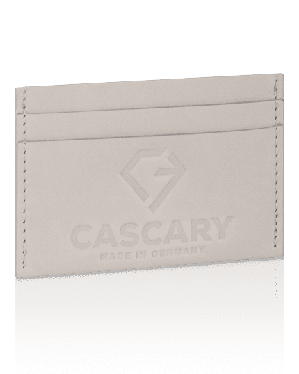 CASCARY Kreditkartenetui – edelstes Sattelleder - Gray