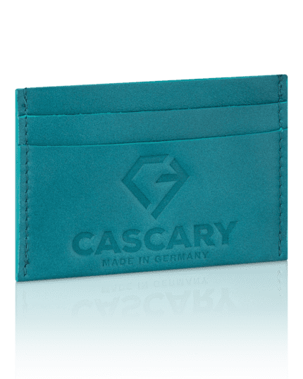CASCARY Kreditkartenetui – edelstes Sattelleder - Turquoise