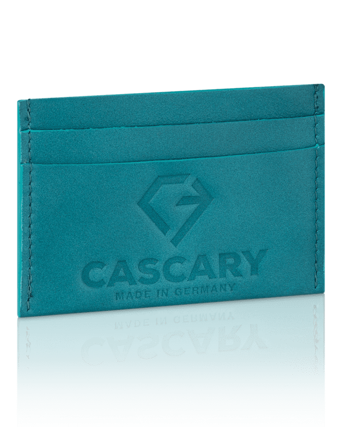 cascary kreditkartenetui sattelleder turquoise cy kk 002 1 CASCARY Kreditkartenetui – edelstes Sattelleder - Turquoise