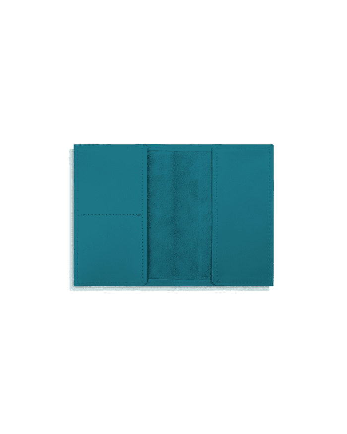 cascary reisepasshuelle sattelleder turquoise open cy tp 001 CASCARY Reisepasshülle – edelstes Sattelleder