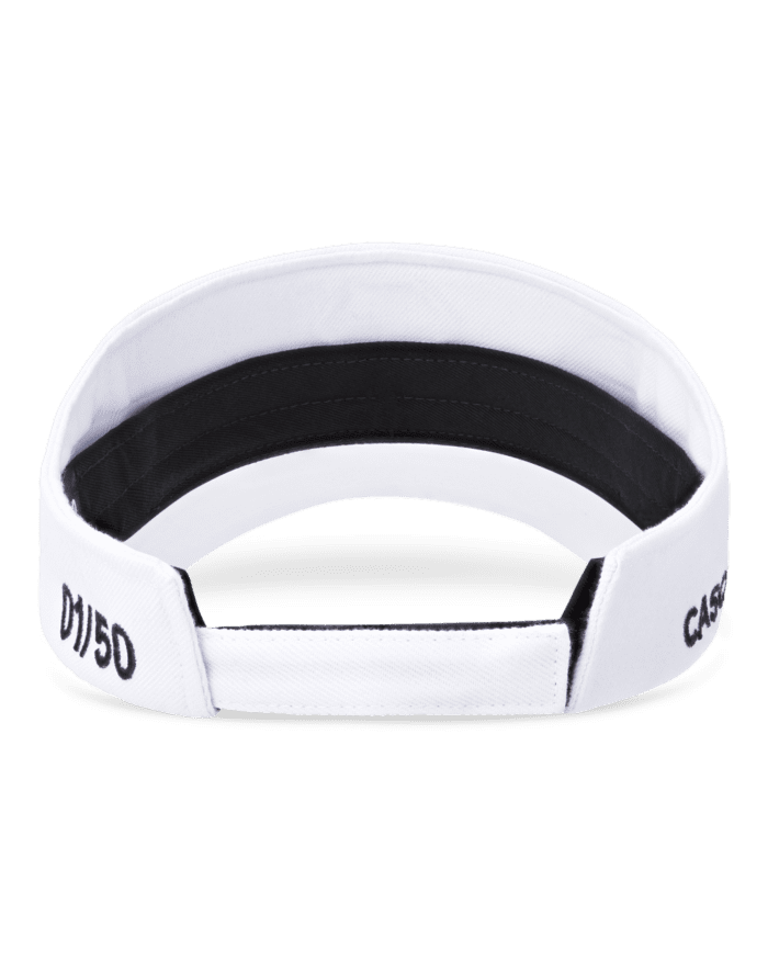 cascary sun visor cap limited 1 50 white cascary sun visor 002 backside CASCARY Sun Visor Cap - white - LIMITED 01-50/50