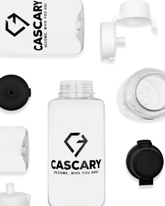 cascary trinkflasche tritan bottle 400ml 700ml black white birdview CASCARY Trinkflasche - Tritan Bottle - 700 ml - white