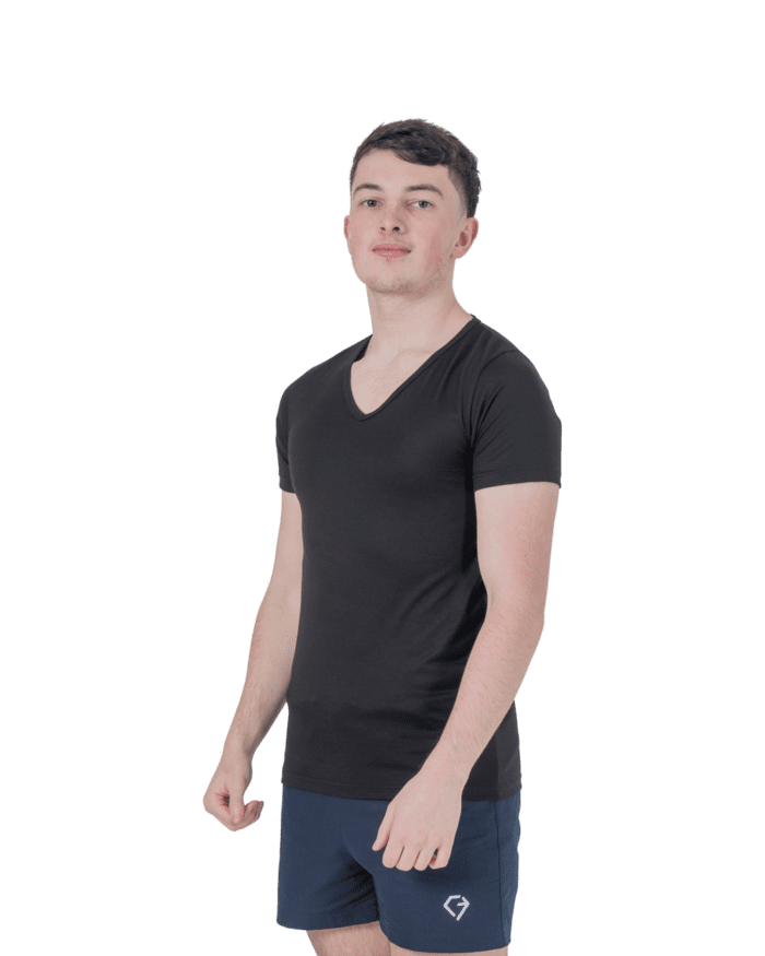 cascary figurbetontes slim fit t shirt mit v ausschnitt uc 36203 1 CA 008 00 CASCARY figurbetontes Slim Fit T-Shirt mit V-Neck - UC