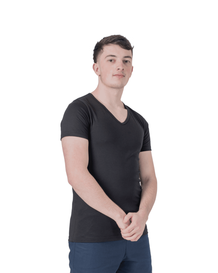 cascary figurbetontes slim fit t shirt mit v ausschnitt uc 36203 1 CA 008 02 CASCARY figurbetontes Slim Fit T-Shirt mit V-Neck - UC